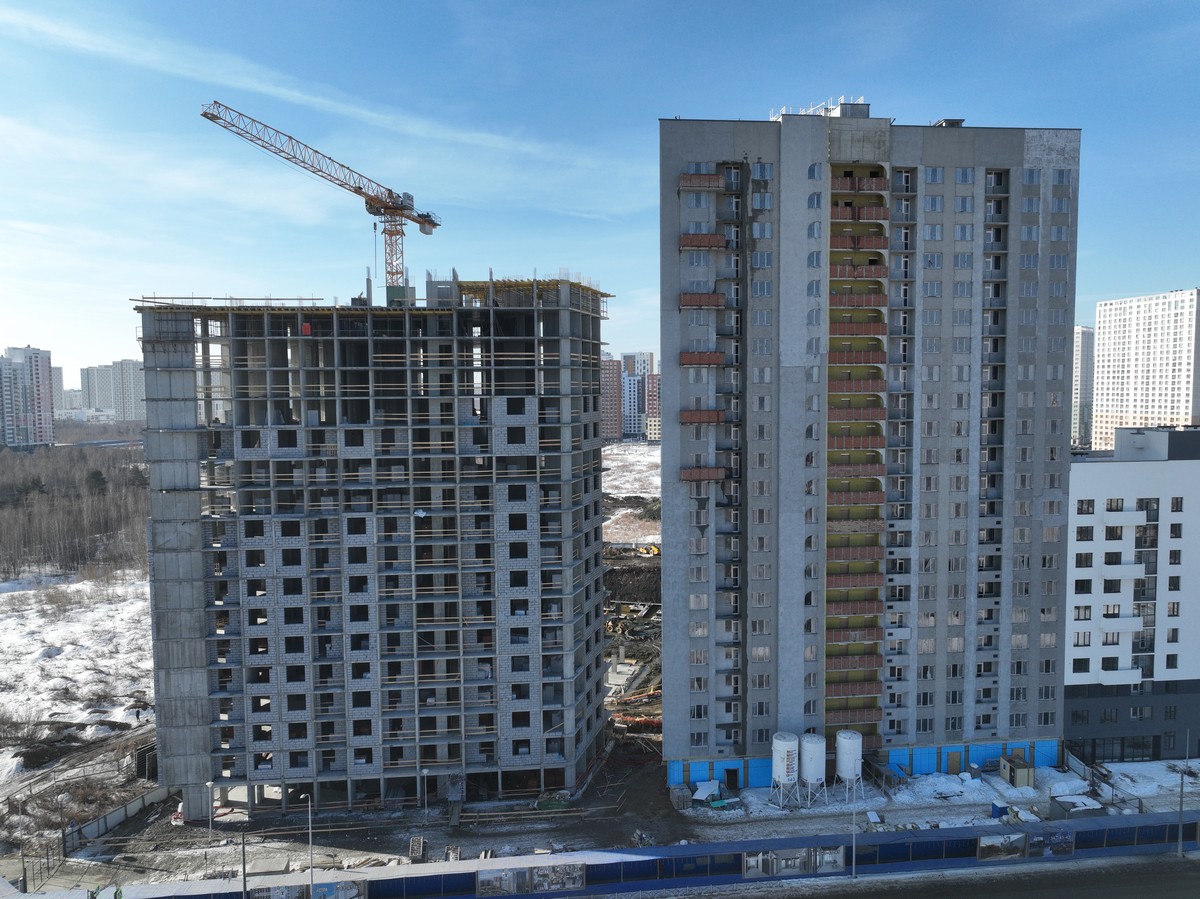 Ход строительства ЖК «На Тенистой», 3 очередь. Март 2026