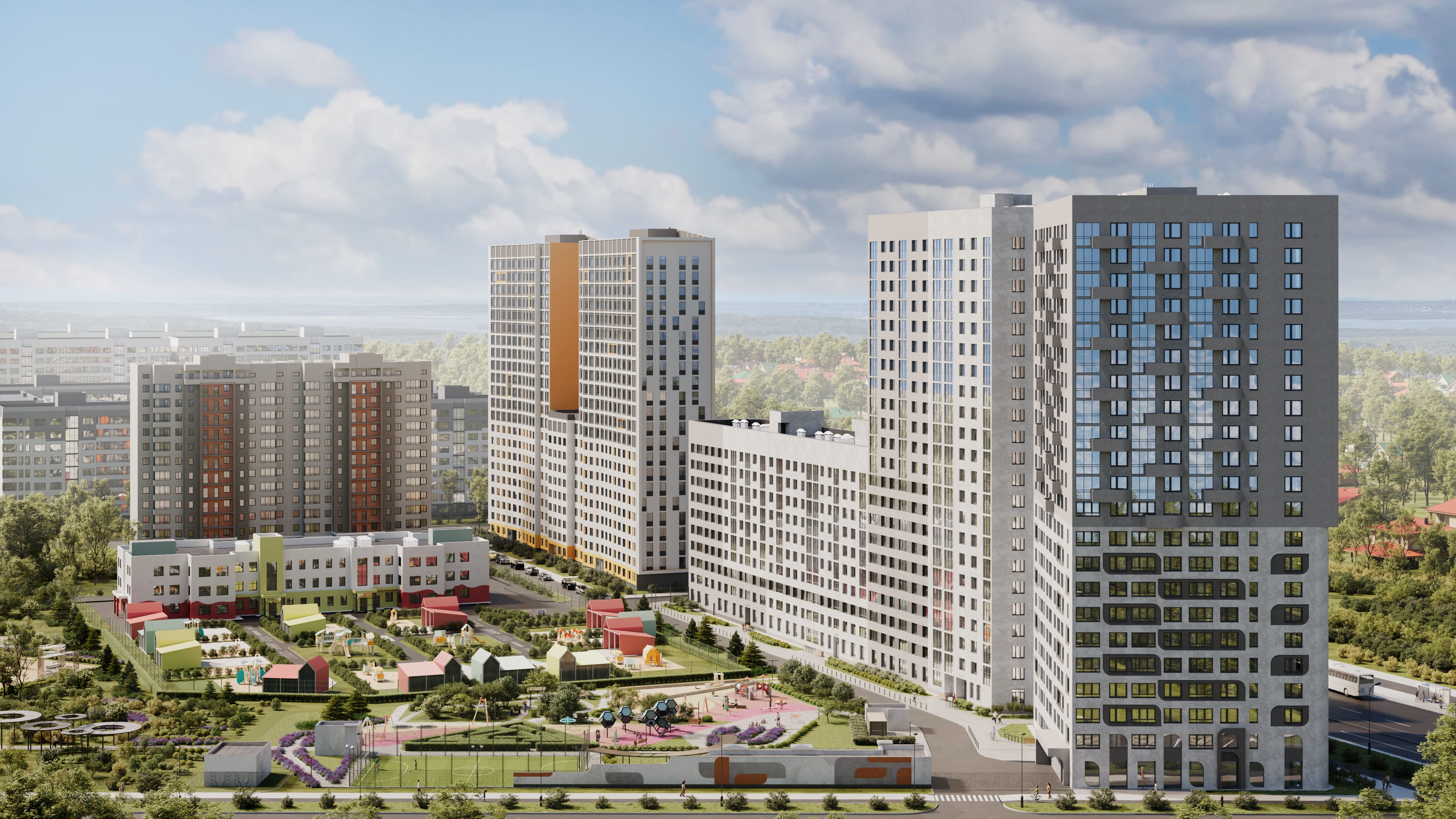 Огромный многофункциональный двор площадью  32 тыс. м²