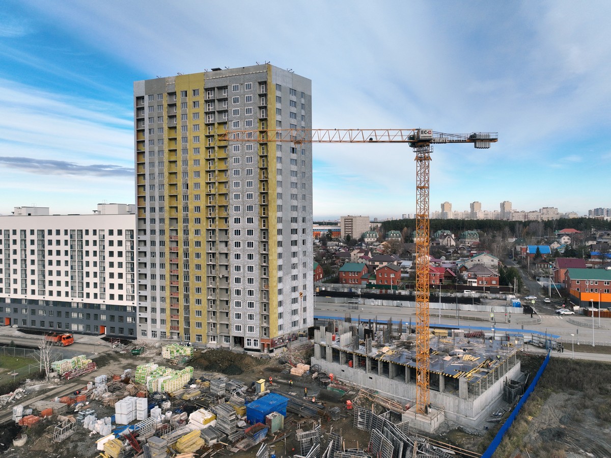 Ход строительства ЖК «На Тенистой», 4 очередь. Октябрь 2025