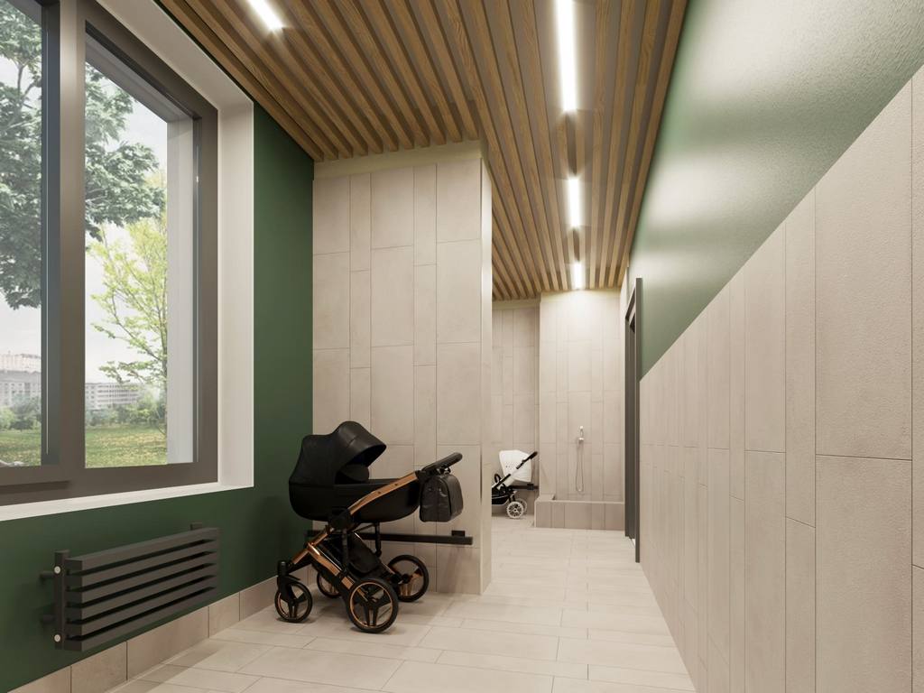 Колясочные в каждой секции