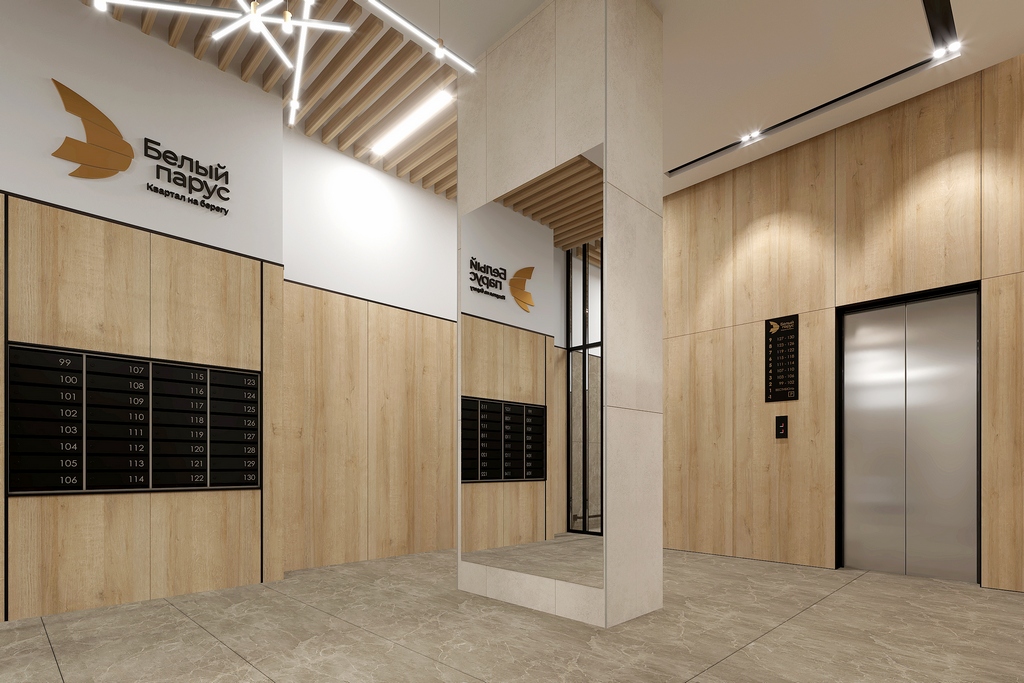 Дизайнерские холлы на 1 этаже