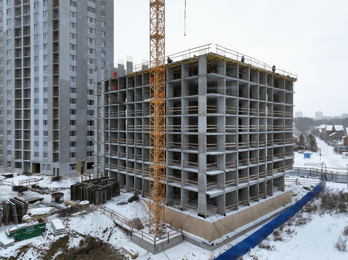 Ход строительства ЖК «На Тенистой», 4 очередь. Декабрь 2025