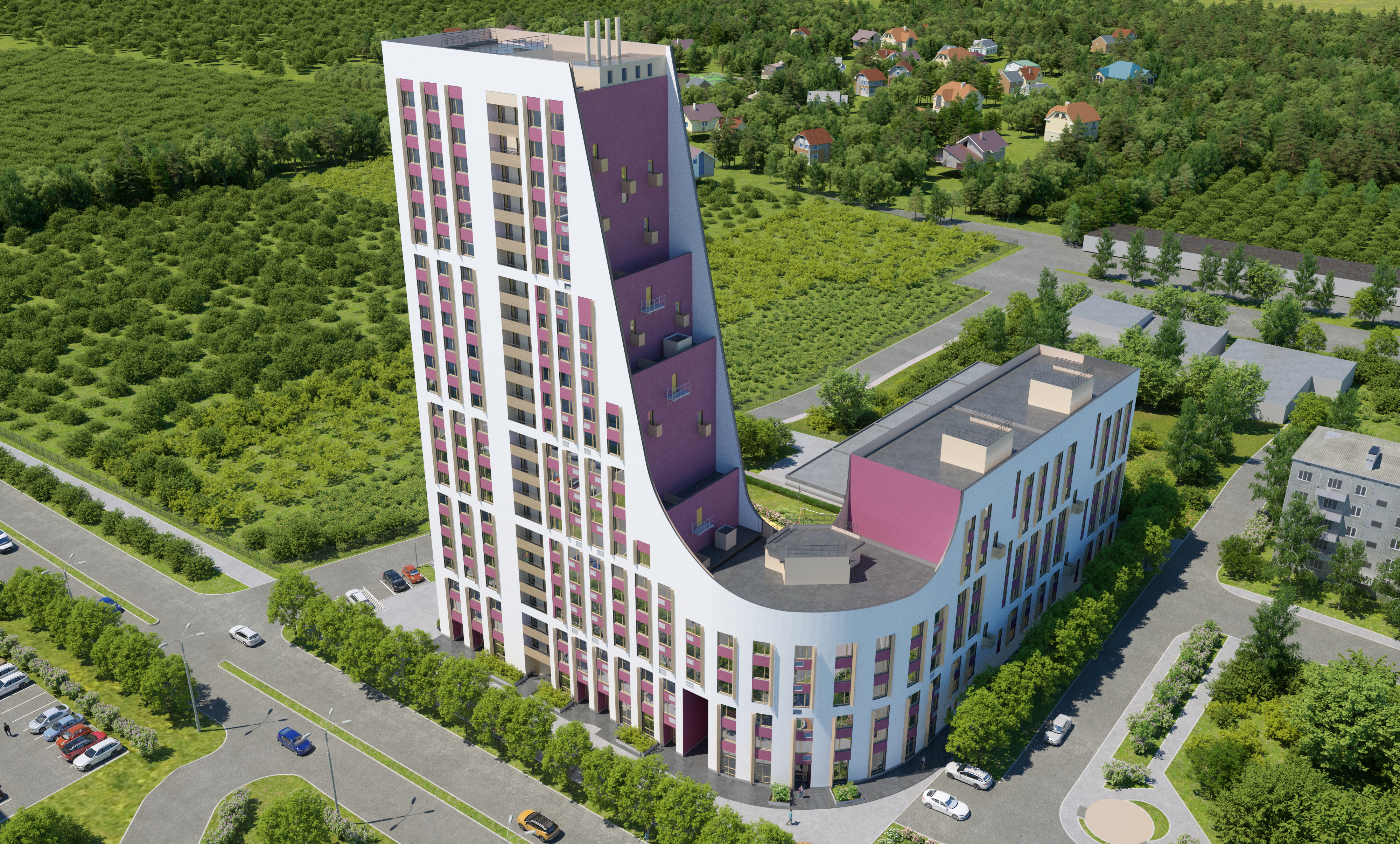 Притягивающая взгляд необычная геометрия фасадов